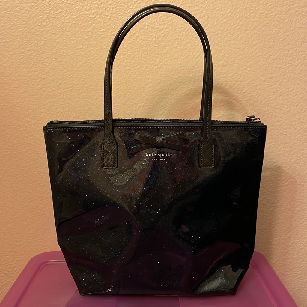Kate Spade New York Mavis Street Jeralyn Tote (Navy Blue Glitter)